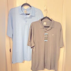 Callaway Gray and Blue Polo Shirts size large